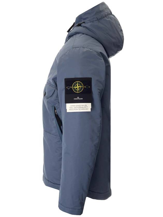 Men's Nylon Hooded Jacket Blue - STONE ISLAND - BALAAN 5