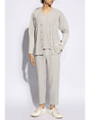 Pleated Cardigan Grey - ISSEY MIYAKE - BALAAN 3