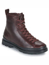 Brutus Medium Lace-up Worker Boots Burgundy - CAMPER - BALAAN 3