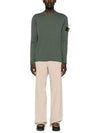 Raw Hand Cotton Crewneck Knit Top Dark Green - STONE ISLAND - BALAAN 3