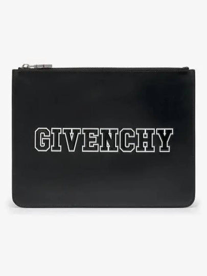 Logo Zipper Clutch Bag Black - GIVENCHY - BALAAN 2