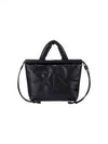 Women s embossed logo medium leather shopper bag black 270845 - ARMANI EXCHANGE - BALAAN 1