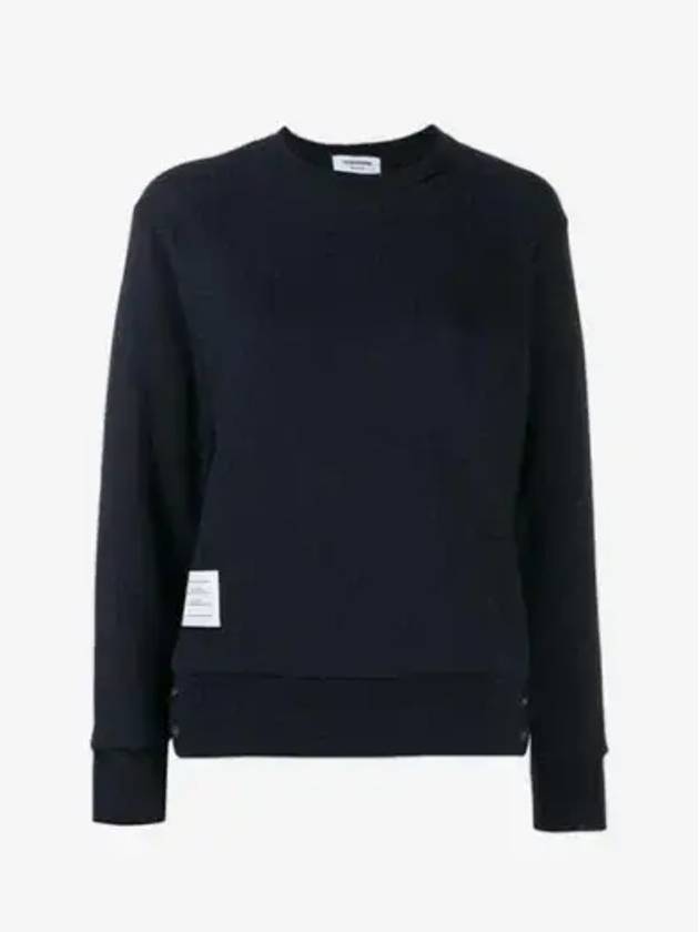 Center Back RWB Stripe Classic Loopback Crewneck Sweatshirt Navy - THOM BROWNE - BALAAN 3