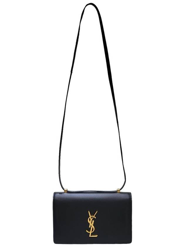 Women s 601310 Black Gold Logo Monogram Flap Shoulder Bag - SAINT LAURENT - BALAAN 6