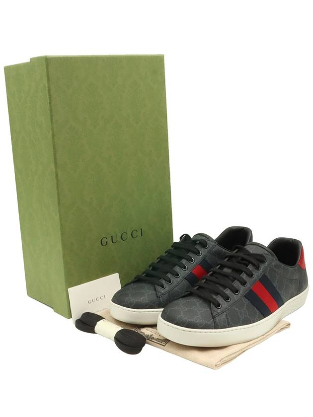 Black Soft GG Supreme Canvas WEB Ace Men s Sneakers 10 429445 - GUCCI - BALAAN 2