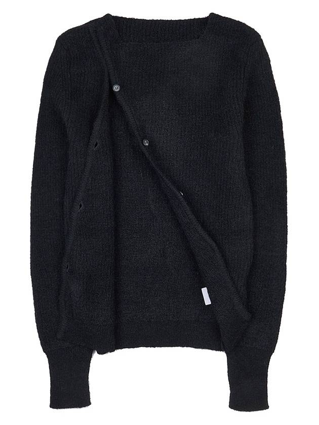 La Maille Pau Asymmetric Cardigan Black - JACQUEMUS - BALAAN 8