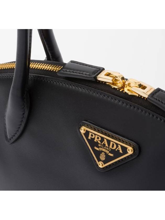 Small Leather Hand Shoulder Bag Black - PRADA - BALAAN 7