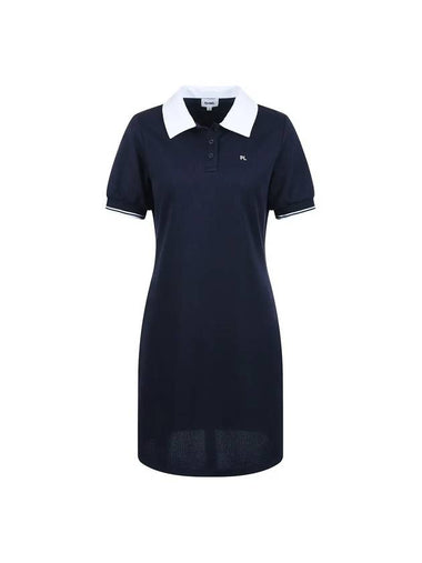 Collar color combination dress MW3MO195DNV - P_LABEL - BALAAN 1