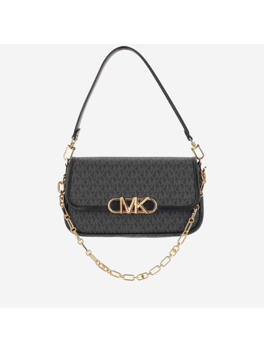 Women's Parker Medium Logo Shoulder Bag Black - MICHAEL KORS - BALAAN 1