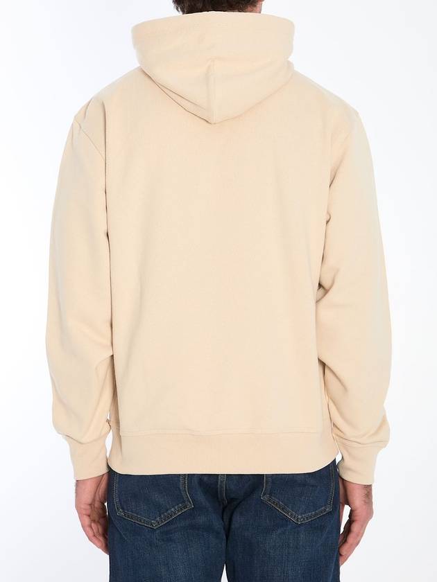 Check Label Cotton Hoodie Nutmeg - BURBERRY - BALAAN 5