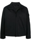 Ghost Piece Mac Supima Jacket Black - STONE ISLAND - BALAAN 1