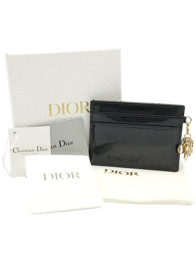 Dior Christian S0126OVRB M323 Black Patent Cannage Lady Card Wallet - DIOR - BALAAN 2