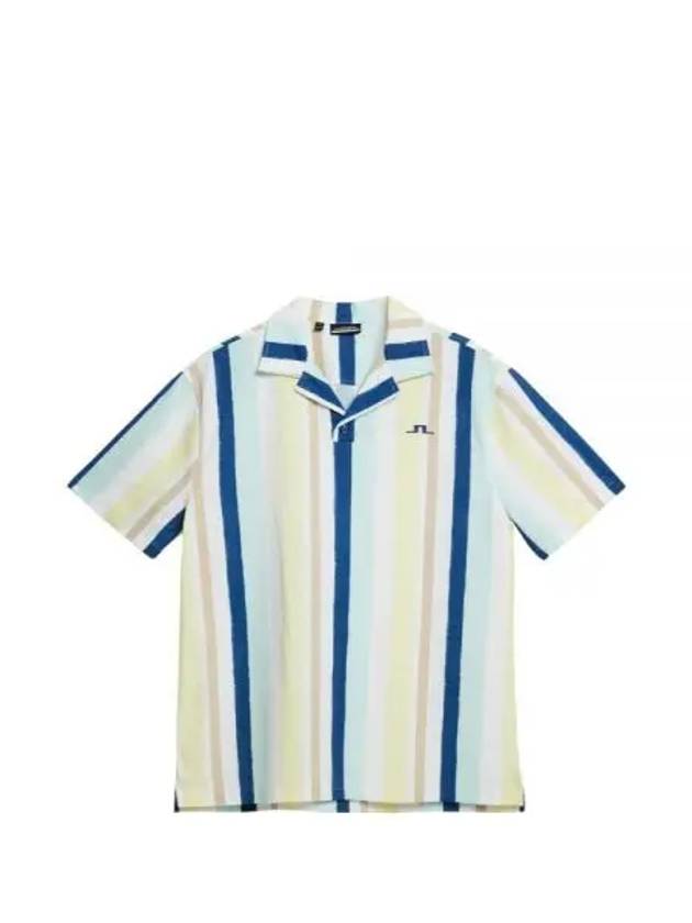 J. Lindbergh Resort Painted Stripe Print Golf Short Sleeve Shirt - J.LINDEBERG - BALAAN 2