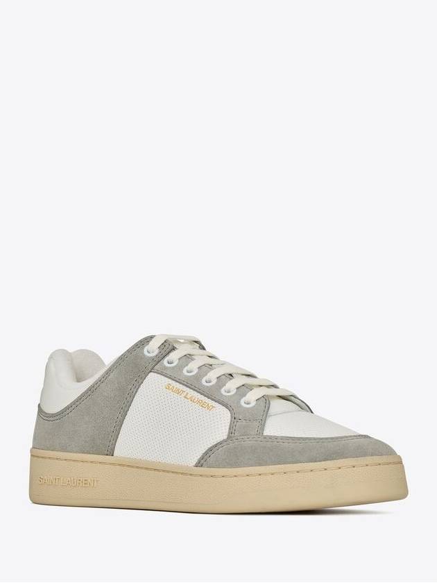 SL 61 Suede Low Top Sneakers White - SAINT LAURENT - BALAAN 5