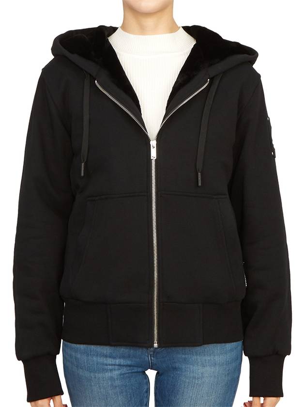 Classic Bunny 2 Zip Up Hoodie Black Lining Black - MOOSE KNUCKLES - BALAAN 5