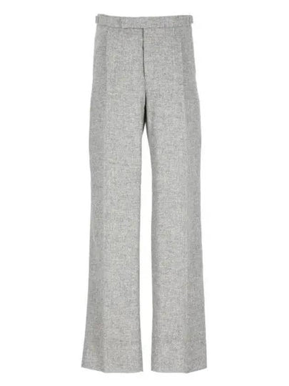 Wool Straight Pants Grey - THOM BROWNE - BALAAN 2