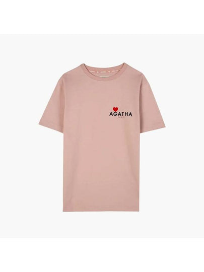 50Th Anniversary Heart Embroidery Agata Logo Short Sleeve T-Shirt - AGATHA APPAREL - BALAAN 2