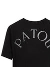 Logo Crop Cotton Short Sleeve T-Shirt Black - PATOU - BALAAN 4