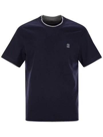 Slim fit crew-neck T-shirt in lightweight cotton jersey - BRUNELLO CUCINELLI - BALAAN 1