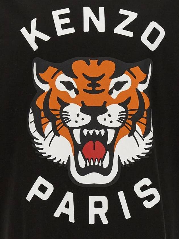 Lucky Tiger Short Sleeve T-Shirt Black - KENZO - BALAAN 5