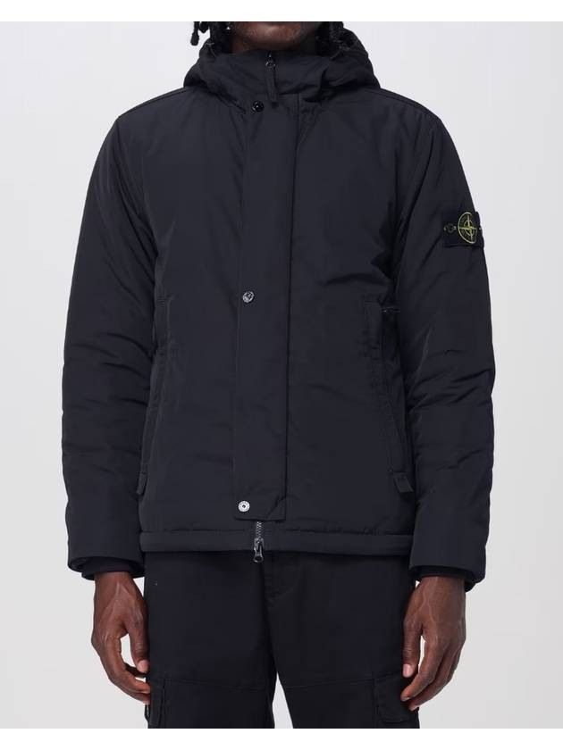 Techno Fabric Hooded Jacket Navy - STONE ISLAND - BALAAN 6