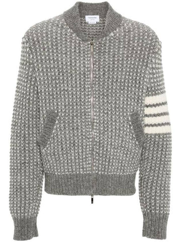 4 bar chunky knit bomber jacket MKJ129AY1047 - THOM BROWNE - BALAAN 1