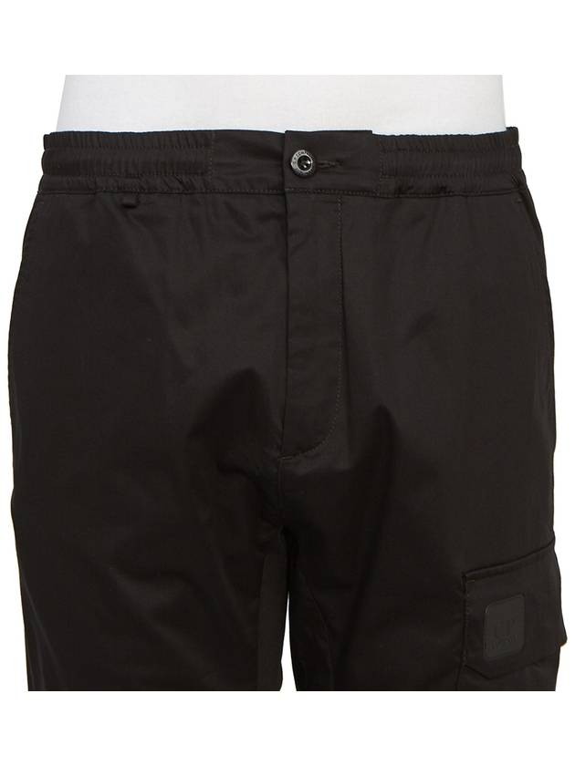 Drawstring Waist Satin Cargo Straight Pants Black - CP COMPANY - BALAAN 6