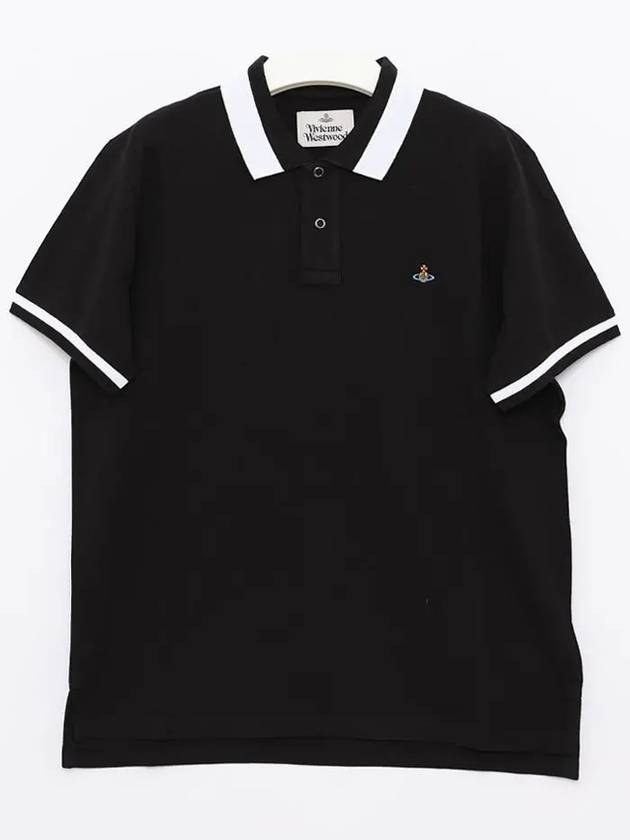 Classic ORB Logo Polo Shirt Black - VIVIENNE WESTWOOD - BALAAN 4