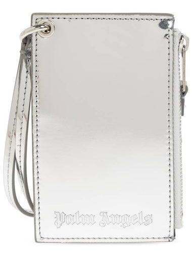 Palm Angels Card Holder On A Strap, Women's, Silver - PALM ANGELS - BALAAN 1