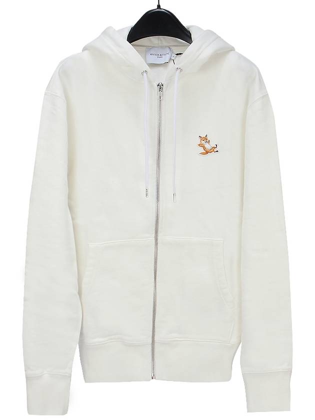 Chillax Fox Patch Hooded Zip Up Ivory - MAISON KITSUNE - BALAAN 2