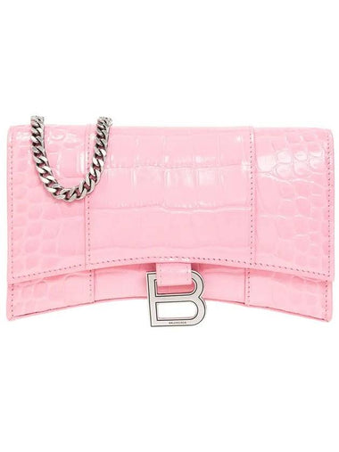 hour glass chain wallet mini shoulder bag pink - BALENCIAGA - BALAAN 1