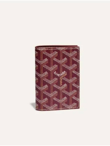 Saint Mark Card Holder Burgundy Men Women - GOYARD - BALAAN 1