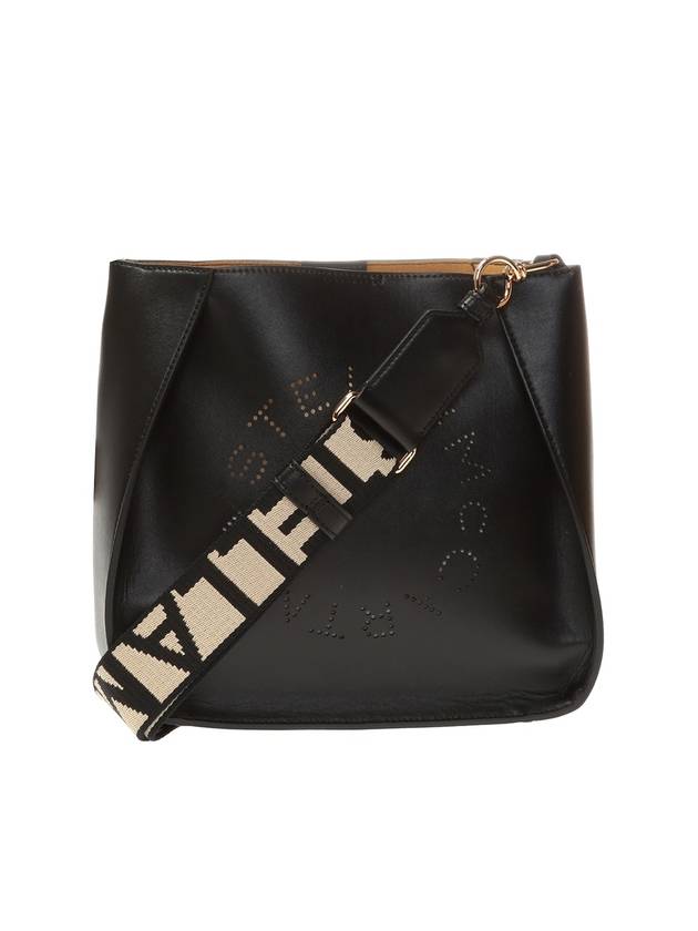 Women's Logo Mini Leather Shoulder Bag Black - STELLA MCCARTNEY - BALAAN 1