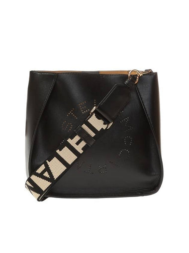 Women's Logo Mini Leather Shoulder Bag Black - STELLA MCCARTNEY - BALAAN 1