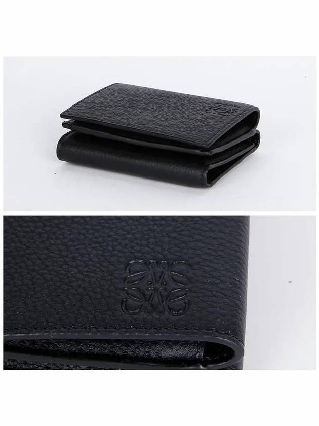 Soft Grained Leather Half Wallet Black - LOEWE - BALAAN 4