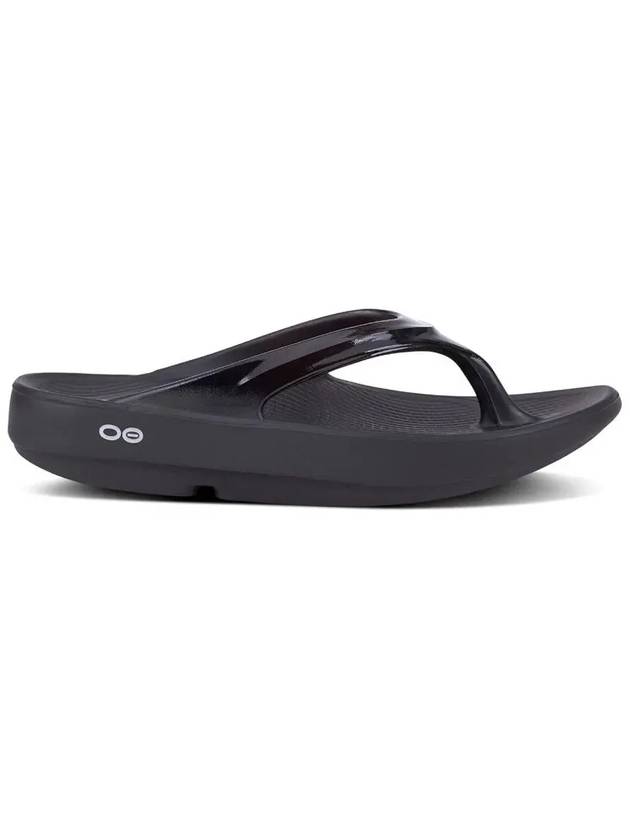 Ulala enamel flipflops black - OOFOS - BALAAN 2