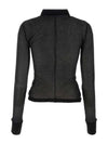 Rib See-Through Button-Up Shirt Black - HELMUT LANG - BALAAN 3