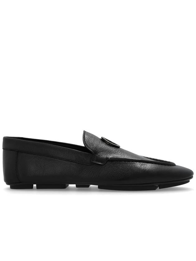 Giorgio Armani Leather Loafers, Men's, Black - GIORGIO ARMANI - BALAAN 1