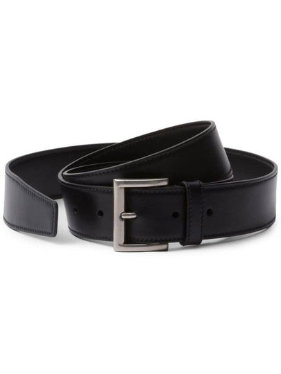 Leather Belt Black Black - PRADA - BALAAN 2