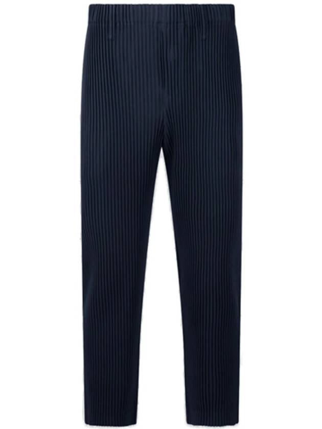 Pleated Straight Pants Navy - ISSEY MIYAKE - BALAAN 2