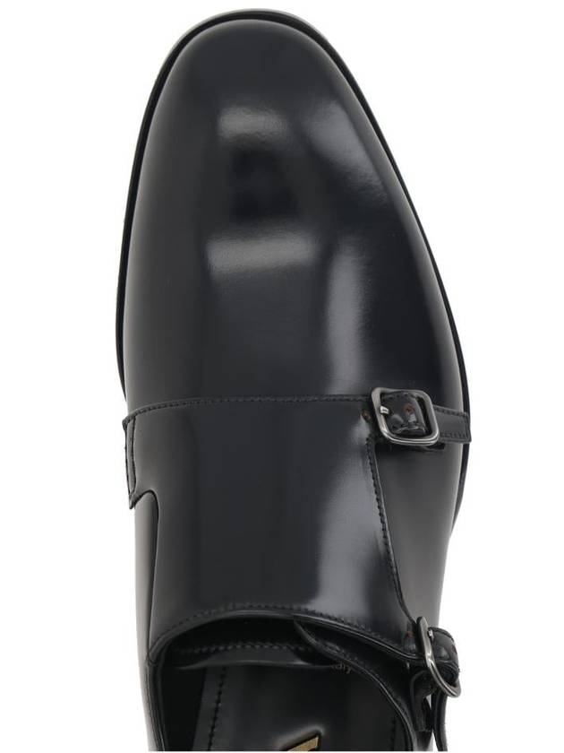 Brogue leather loafers black - PRADA - BALAAN 4