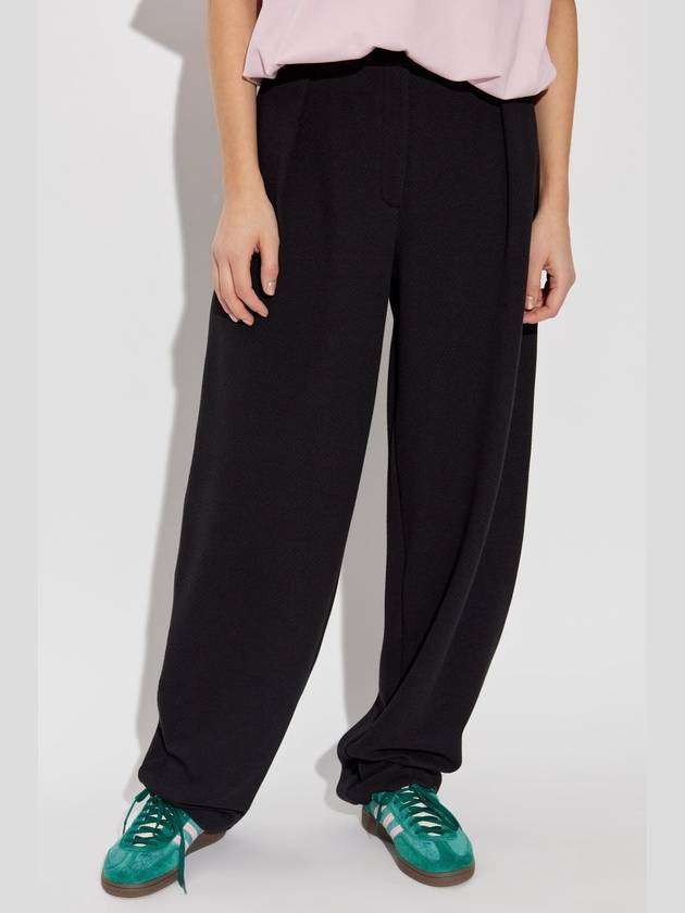 Emporio Armani Trousers With Tapered Legs, Women's, Black - EMPORIO ARMANI - BALAAN 3