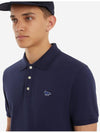 Navy Fox Patch Classic Short Sleeve PK Shirt Navy - MAISON KITSUNE - BALAAN 3