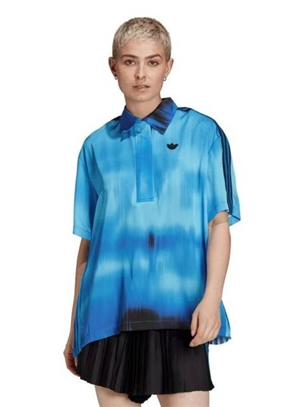 Pleated Polo Shirt Blue - ADIDAS - BALAAN 2