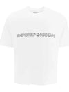 Embroidered Logo Short Sleeve T-Shirt White - EMPORIO ARMANI - BALAAN 3