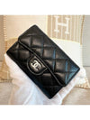 Classic caviar card wallet snap black silver cabinet - CHANEL - BALAAN 1