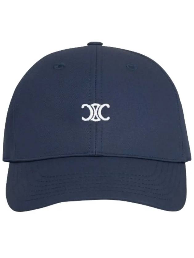 Triomphe logo cotton ball cap navy - CELINE - BALAAN 2