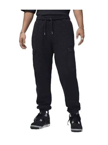 Jordan Flight High Pile Fleece Track Pants Black - NIKE - BALAAN 1