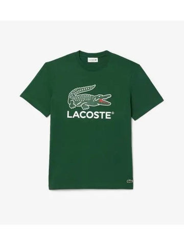 Men s Big Croc Graphic T Shirt Green - LACOSTE - BALAAN 1