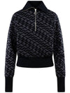 Women's Kerla Knit Zip-Up Knit Top Black - J.LINDEBERG - BALAAN 2